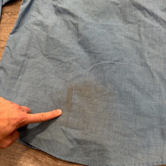 Exofficio Shirt Mens Small‎ Blue Insect Repellent Long Sleeve Button Up Outdoor - Picture 7 of 9